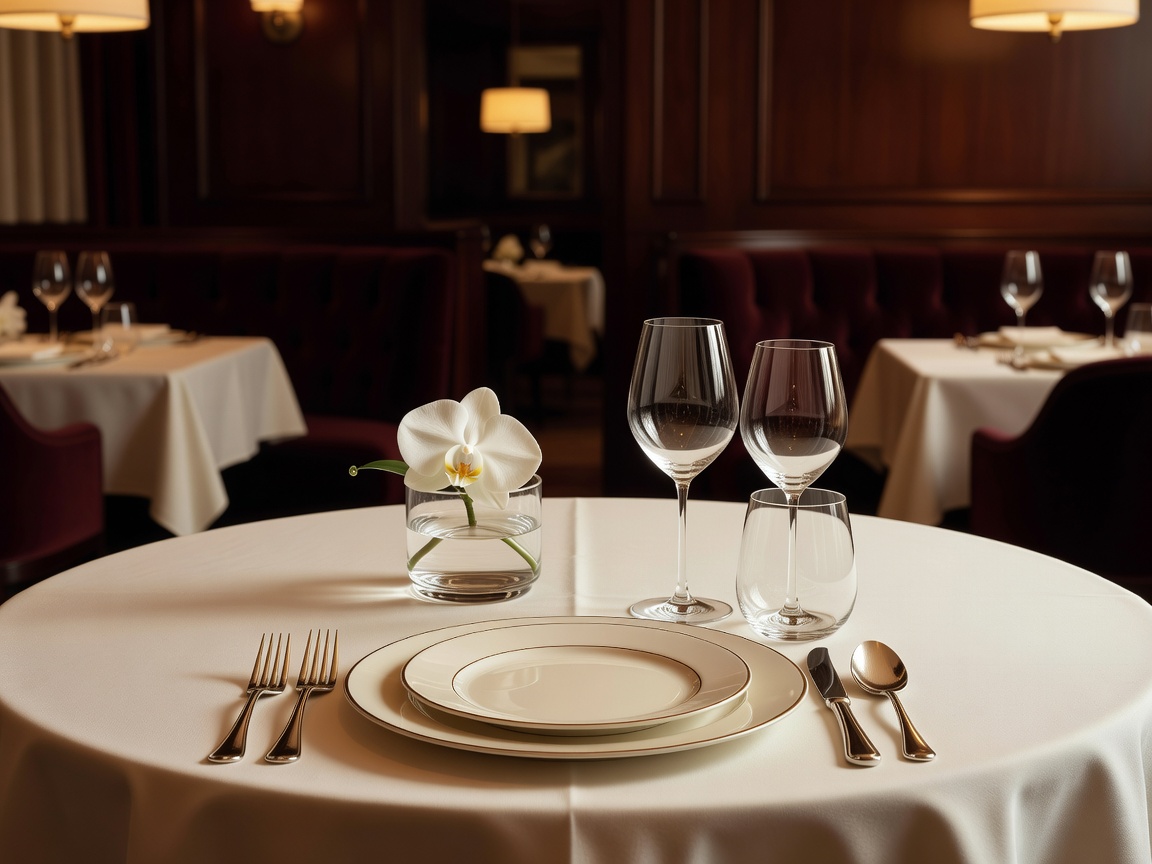 Elegant restaurant table setting