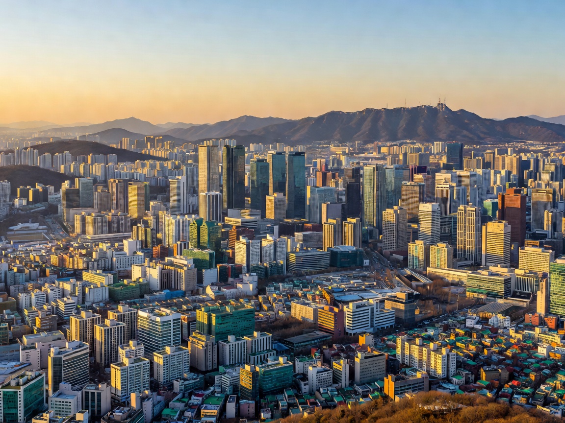 Seoul cityscape in South Korea